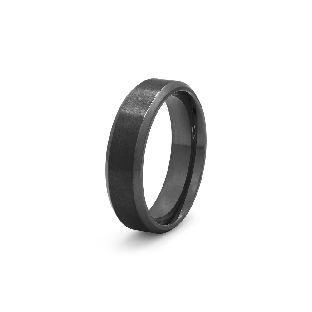 black titanium wedding band 6mm