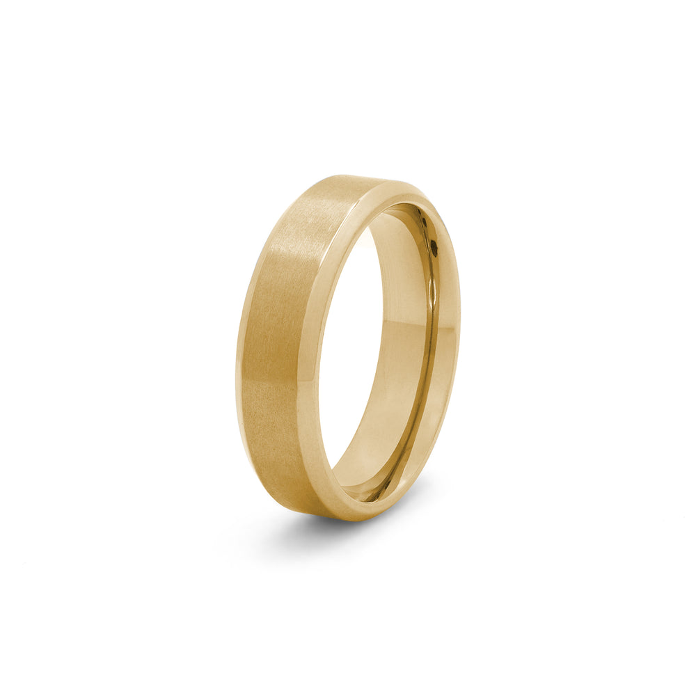 titanium gold wedding band 6mm
