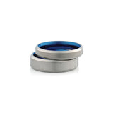 matching blue titanium rings for couples comfort fit