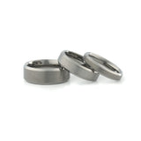 his and hers titanium wedding bands brushed centre polished edges