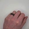 Offset - Black & Rose Gold - Mens Tungsten Wedding Ring