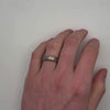 Bevel - Silver & Blue Wedding Band For Him