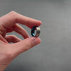 Rounded - Silver & Blue Mens Titanium Wedding Ring