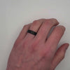 Oblique - Black & Blue Titanium Wedding Ring
