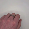 Hammered - Grey & Rose Gold Tungsten Wedding Ring