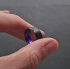 Black & Purple Ring – Brushed Black Tungsten Wedding Band