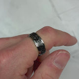 silver celtic spinning fidget ring for men