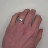 Dual - Silver Brushed Tungsten Wedding Ring For Men
