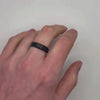 Oblique - Black Titanium Wedding Ring