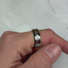 mens chevron tungsten fidget ring