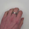 Stepped - Silver Mens Brushed Titanium Wedding Ring