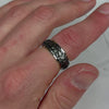 mens silver dragon scale fidget spinner ring