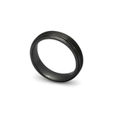 black brushed tungsten mens engagement band
