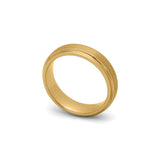 brushed gold tungsten ring for men