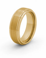 Gold Ridge tungsten wedding ring for men, 8mm band