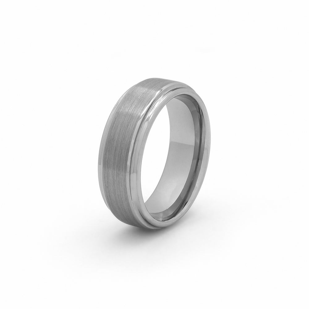 mens silver wedding ring tungsten 8mm