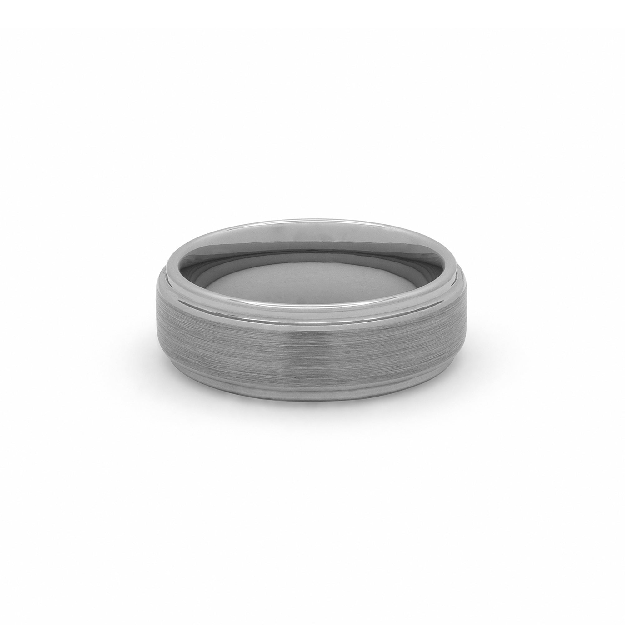 silver tungsten wedding ring