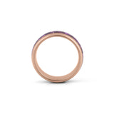 mens amethyst wedding ring rose gold
