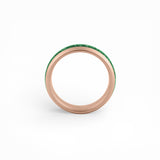 rose gold emerald wedding band