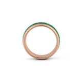 8mm rose gold emerald tungsten ring