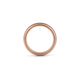 4mm rose gold tungsten ruby ring slim red gemstone band