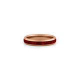 4mm rose gold tungsten ruby ring slim red gemstone band