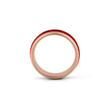 8mm rose gold tungsten ruby ring wide red gemstone band