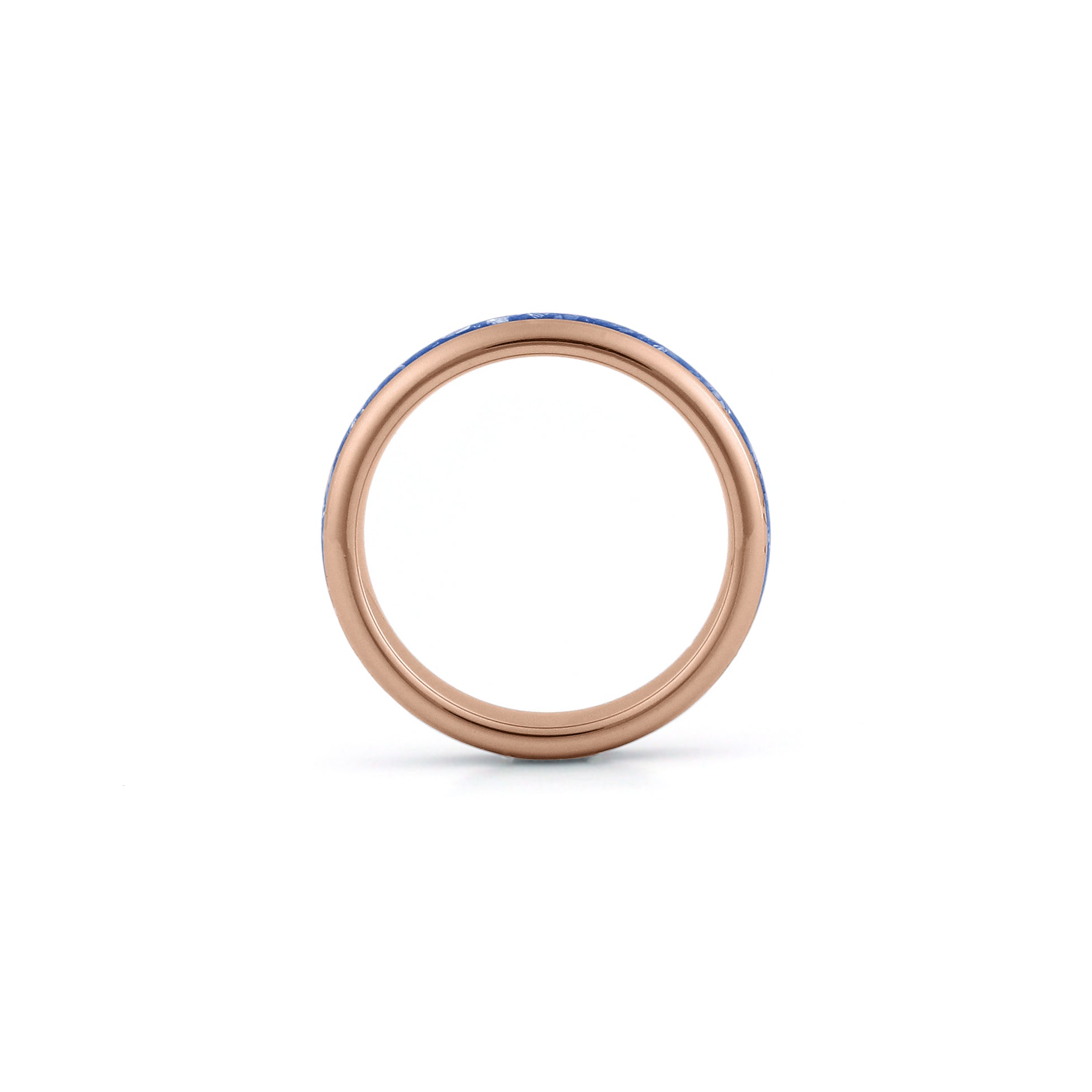 slim sapphire wedding band rose gold
