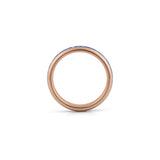 slim sapphire wedding band rose gold