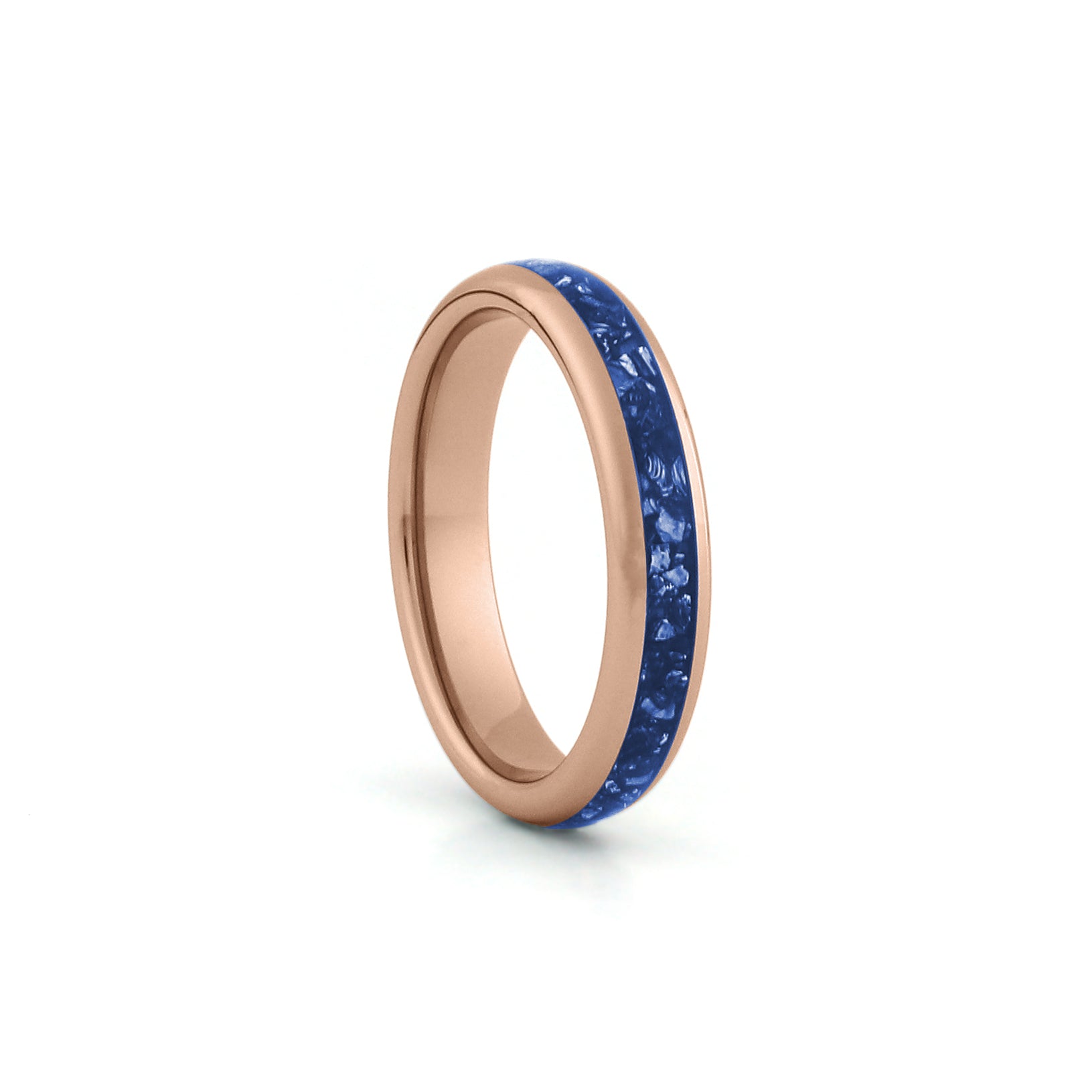blue sapphire inlay ring 4mm