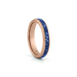 blue sapphire inlay ring 4mm