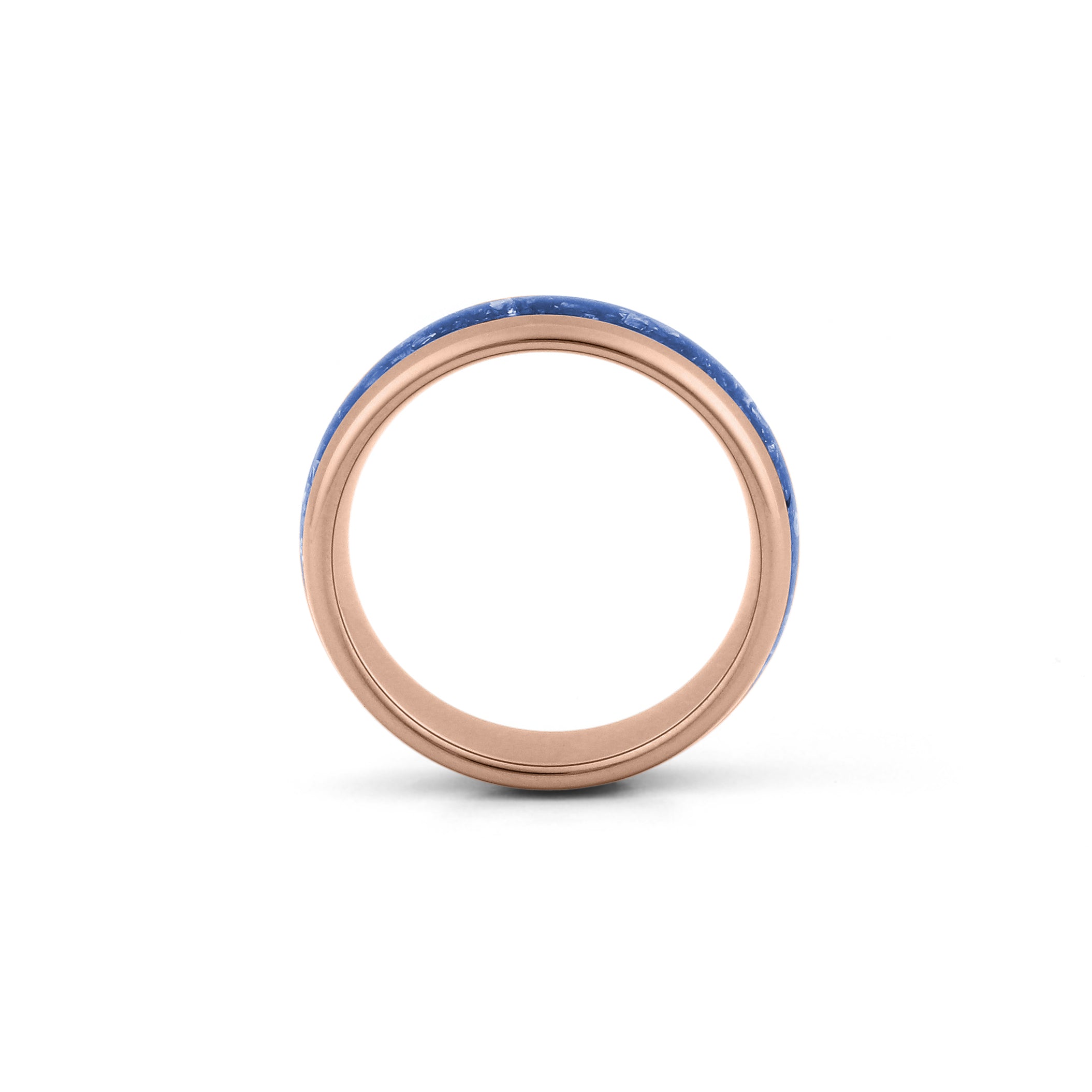 wide sapphire wedding band rose gold