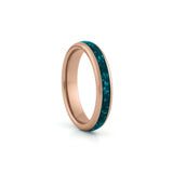 womens turquoise wedding ring rose gold
