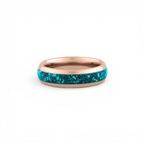 turquoise ring mens womens rose gold band