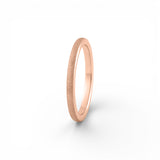 2mm rose gold tungsten wedding band sandblasted