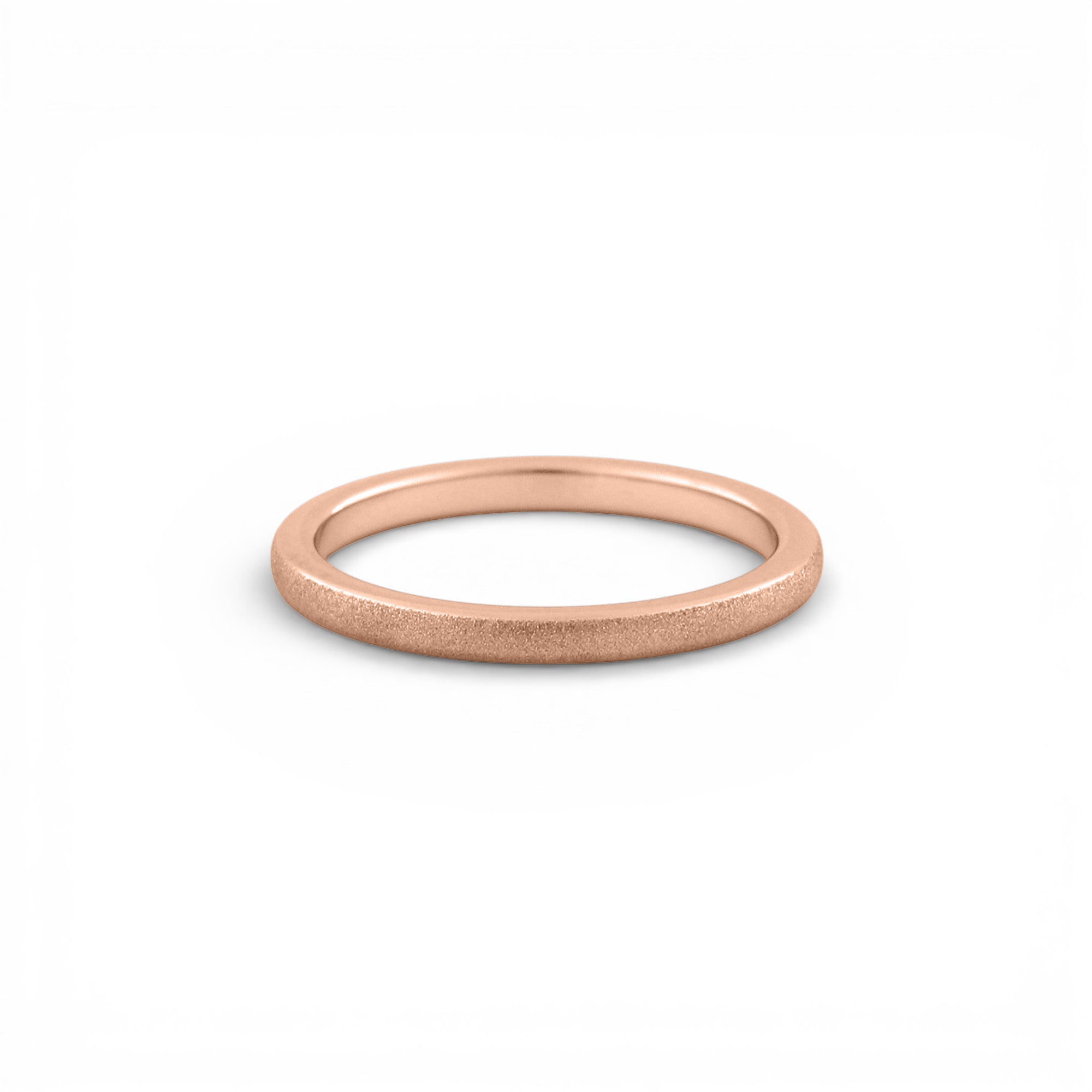 minimalist rose gold tungsten ladies wedding band