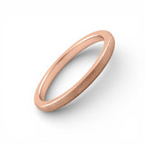 thin rose gold tungsten wedding ring polished interior