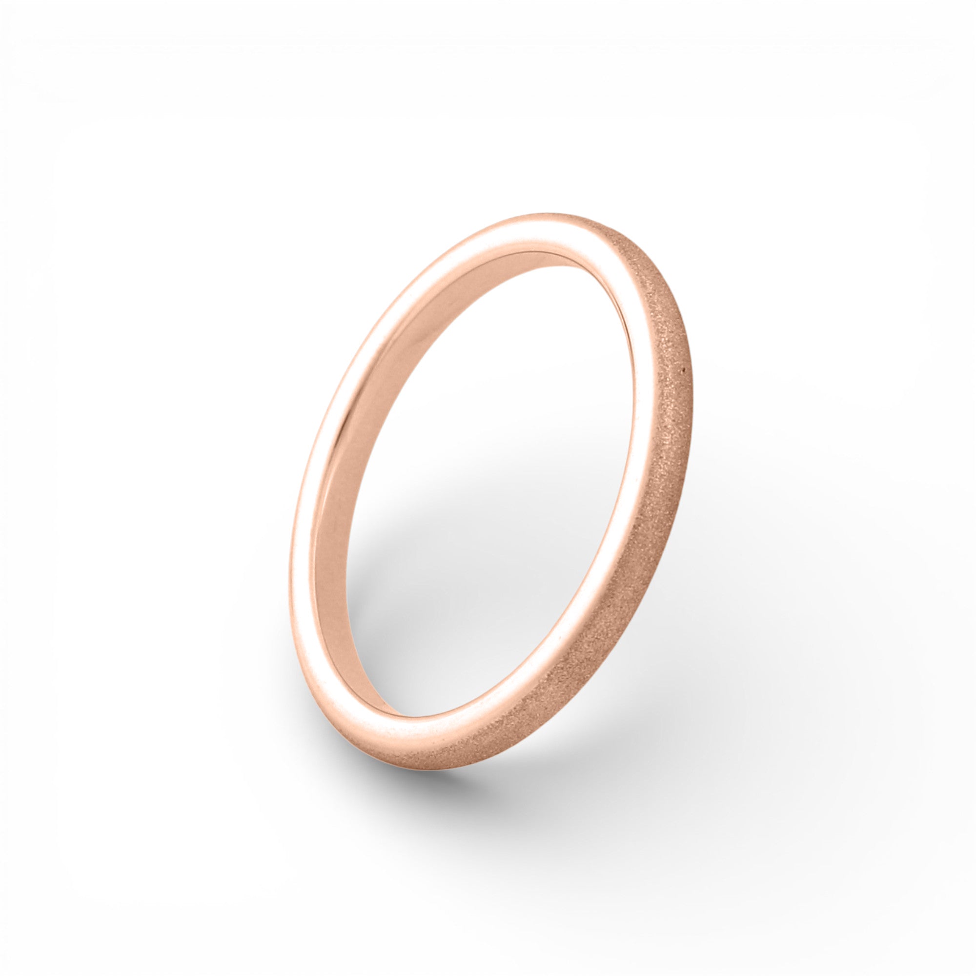 slim rose gold tungsten ring for women