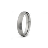 4mm silver titanium ring comfort fit