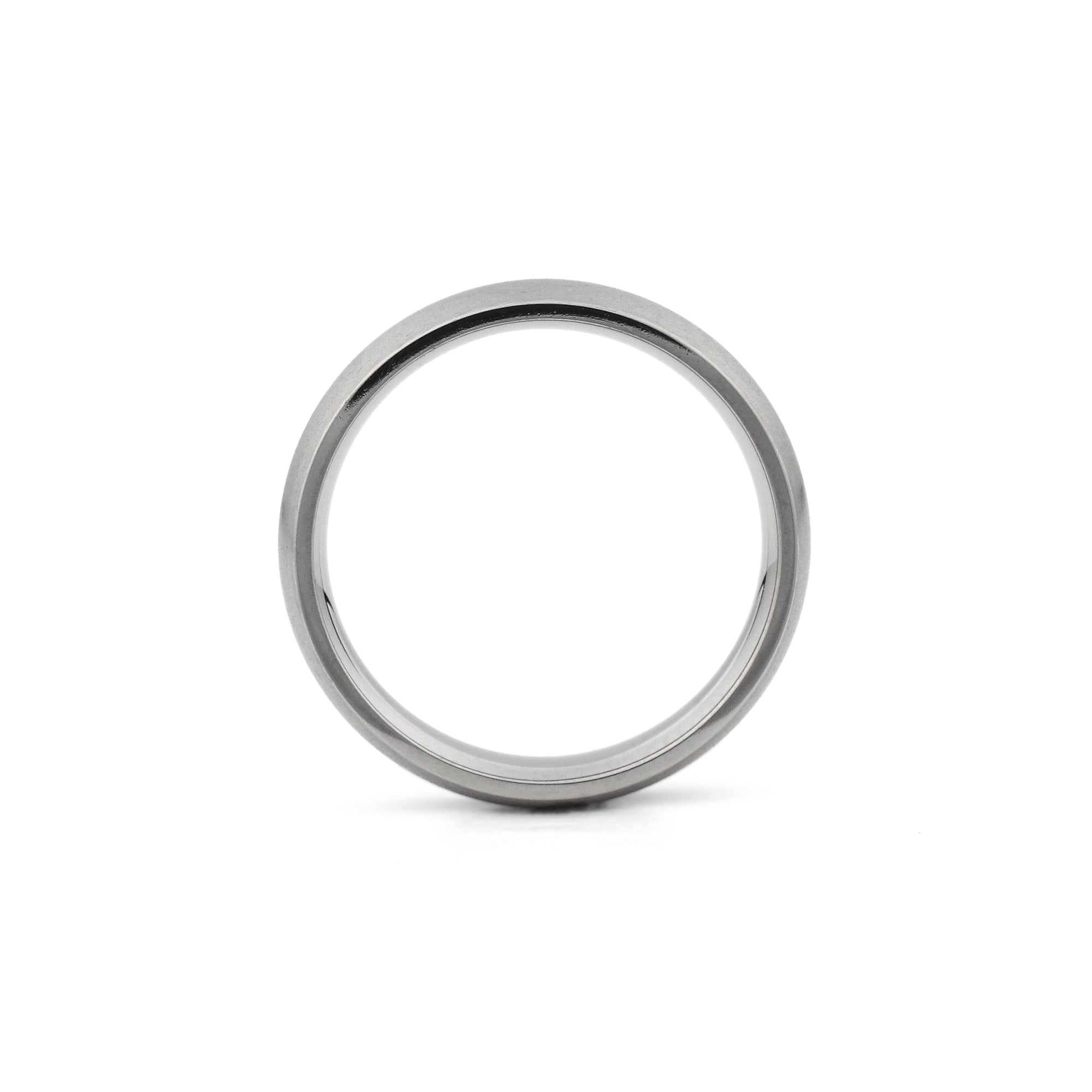 4mm brushed titanium wedding ring