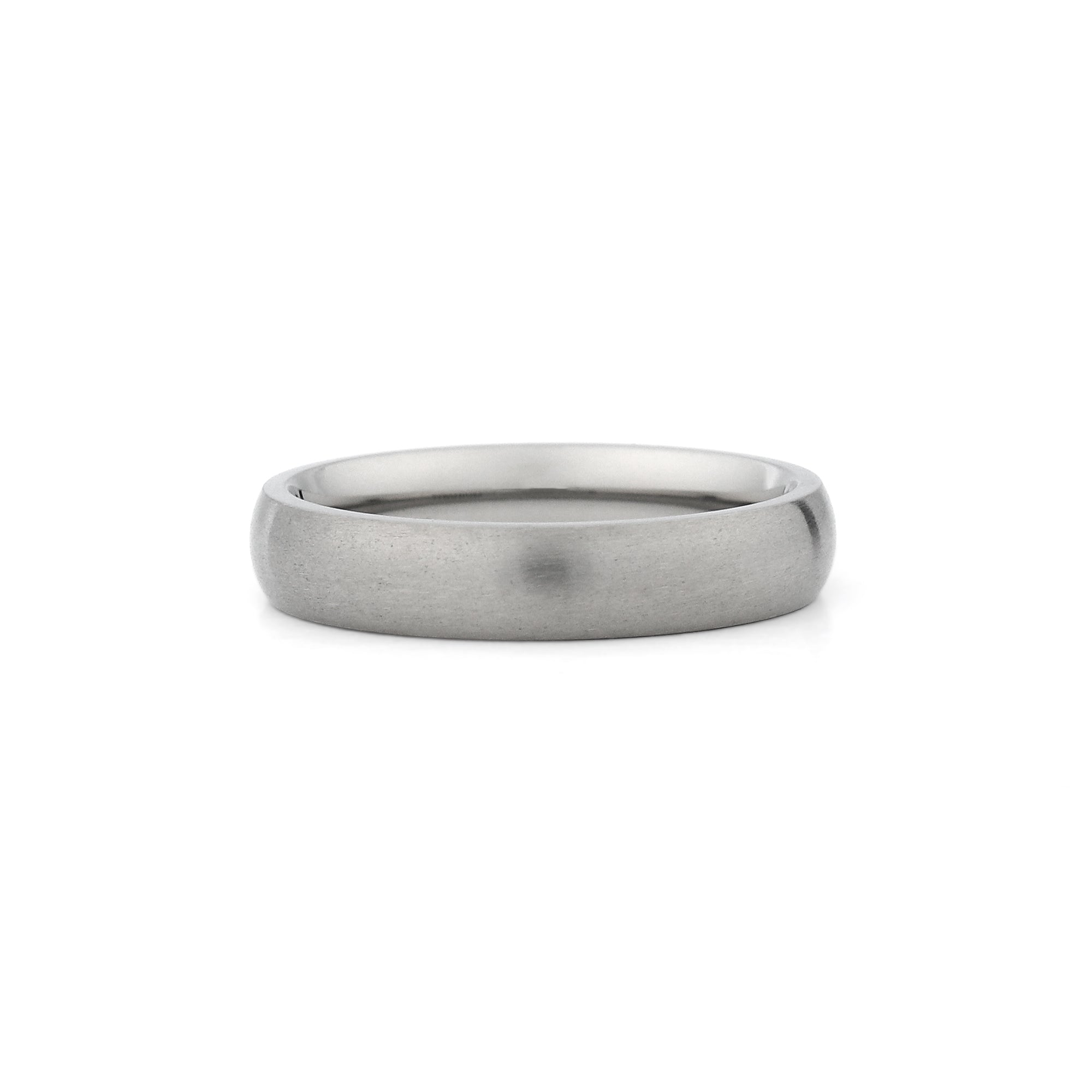 4mm brushed titanium wedding ring