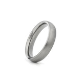 brushed titanium wedding ring for men