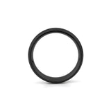 mens black titanium wedding band rounded shape