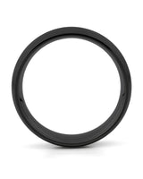 Side view of black 8mm rounded titanium wedding ring