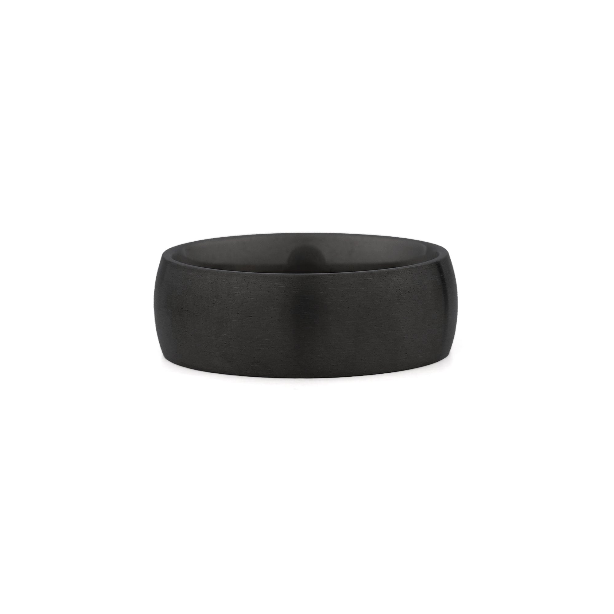 black titanium matching wedding bands brushed centre