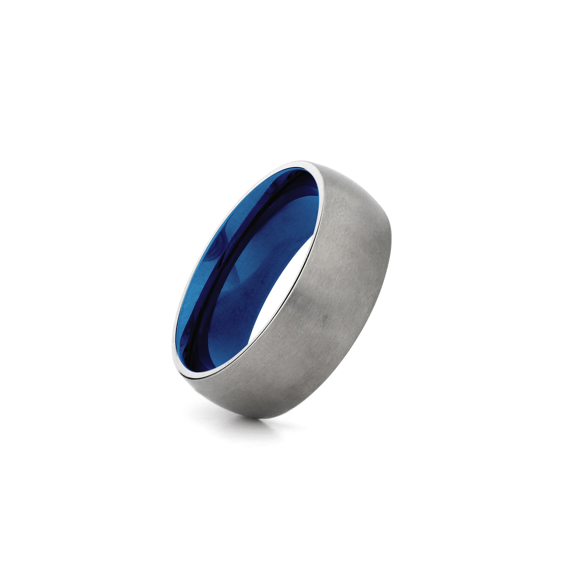 mens 8mm wide titanium wedding ring