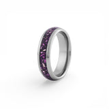 matching purple gemstone wedding bands silver
