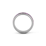 mens amethyst wedding ring silver