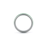 green emerald inlay tungsten ring 4mm