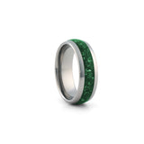 mens emerald tungsten ring 8mm
